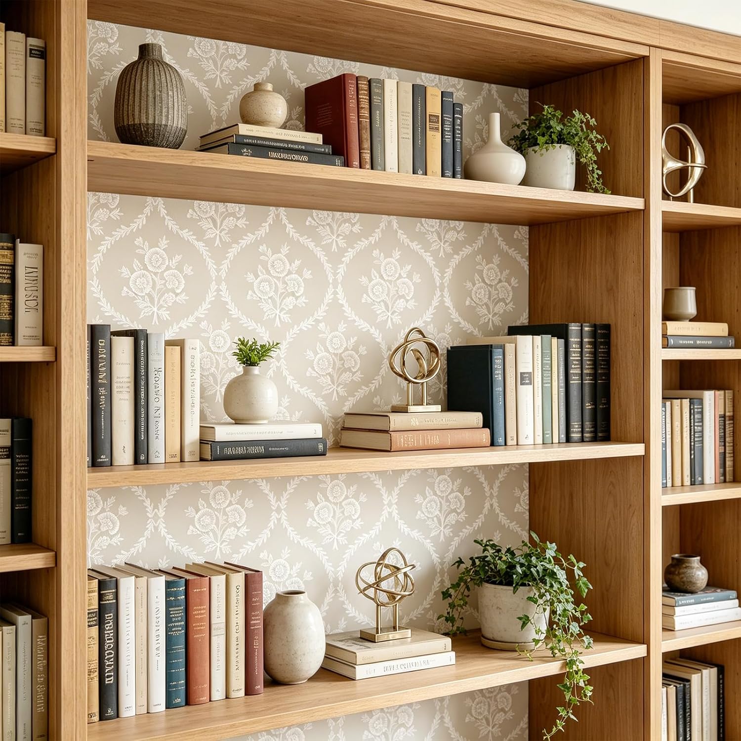 TACHIO Wallpaper Peel and Stick French Country, Boho Contact Paper, 17.5"x 197" Waterproof Self Adhesive Wall Paper for Bedroom, Living Room & Accent Walls, Vinyl Removable Dorm Renter Friendly
