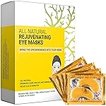Under Eye Patches & Masks (18 Pairs) - All Natural Anti Aging Treatment for Bags, Puffiness, Wrinkles, & Dark Circles - 24K Gold, Collagen, Hyaluronic Acid, Hydrogel - Formulated in San Francisco