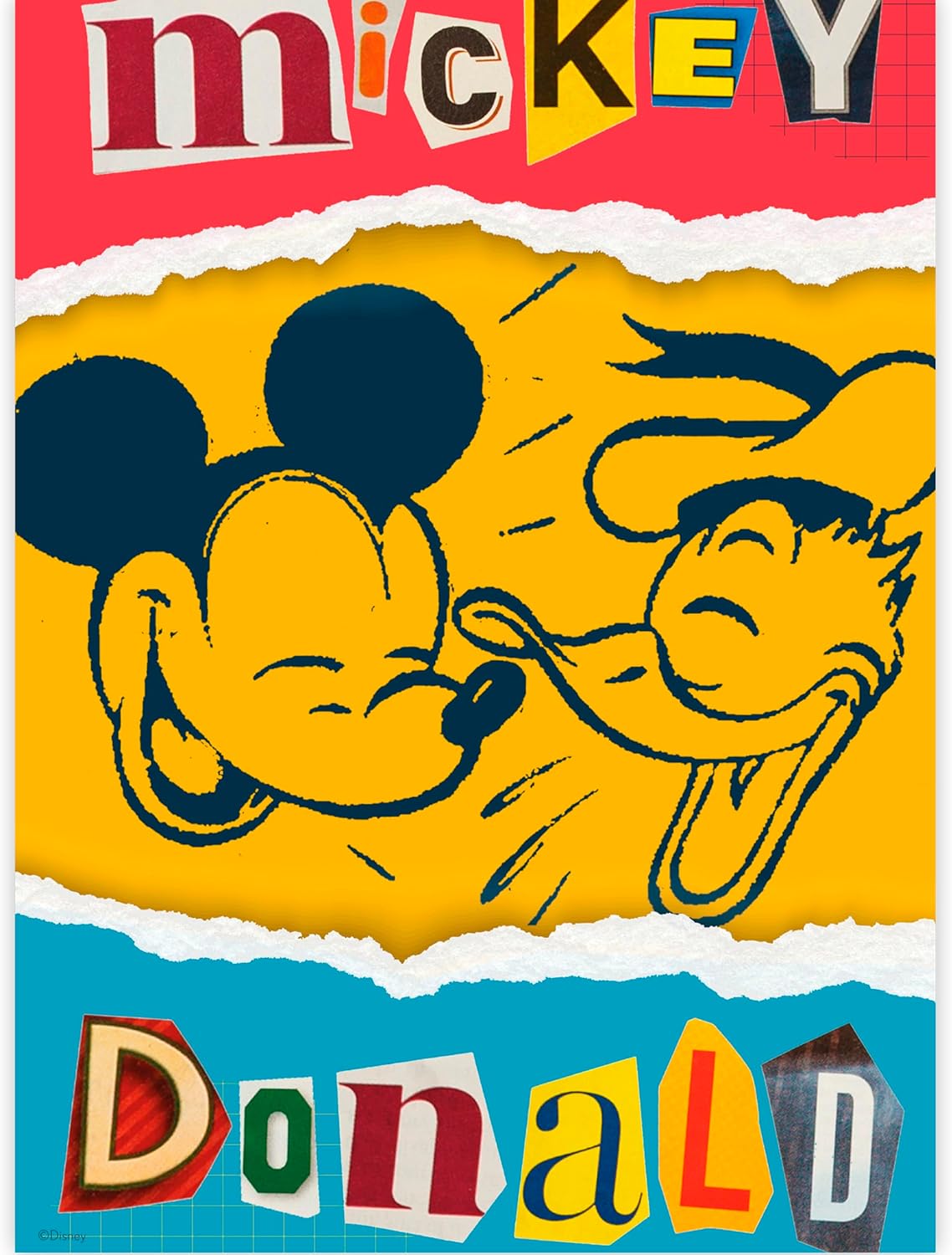 Ceaco - Disney - Little Mickey and Donald Posters - 5 in 1 Multipack Jigsaw Puzzles - Relaxing and Fun Activity for Adults