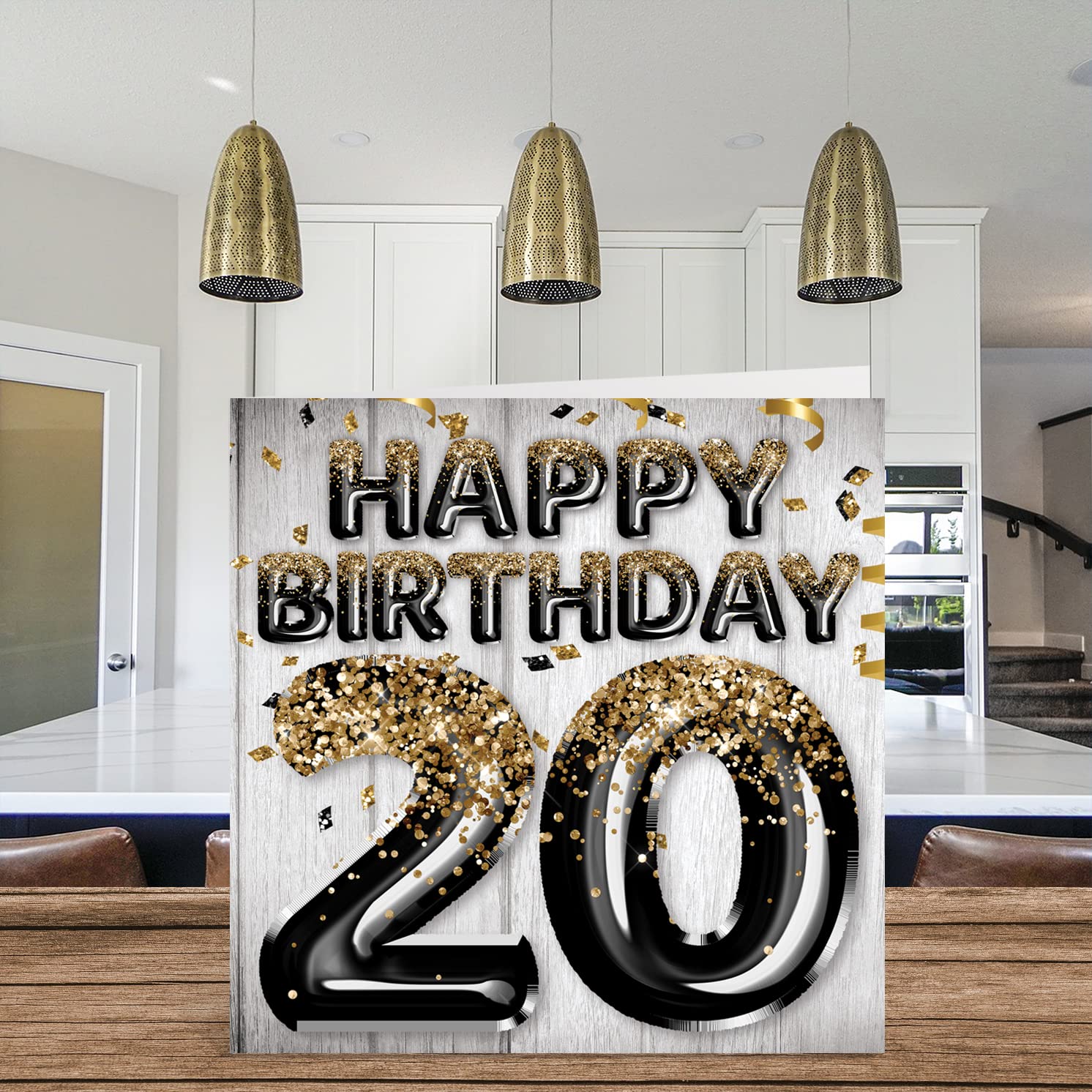 Amazon.com : Stuff4 20th Birthday Card for Men - Black