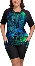 Arolina Rash Guard for Women 2 Piece Swimsuits UPF 50 Swim Shirts with Boyshorts Modest Bathing Suit Swimwear
