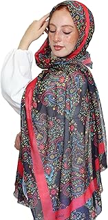 سكارف منفوش مزين بطباعة للنساء من تاي شوب