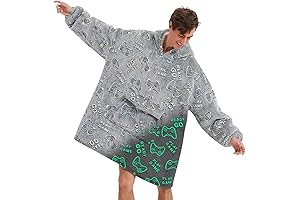 Glow In The Dark Game Controller Blanket Hoodie