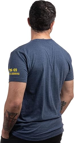 Miniatura 4 de Camiseta con estampado en el pecho de la Marina y bandera del ejército de EE. UU. en la manga Camiseta estilo marinero veterano naval