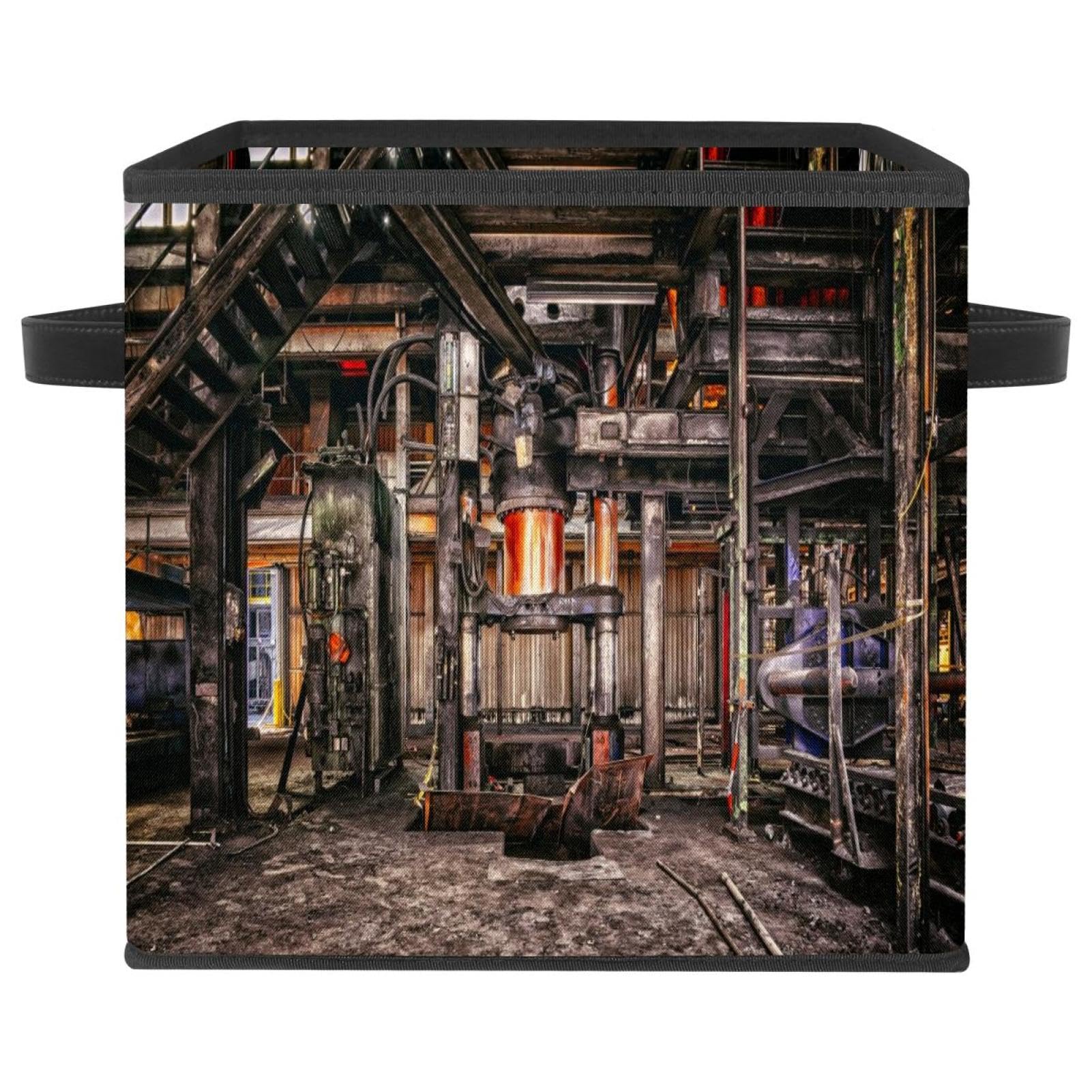 Boîte de rangement cube en tissu pliable avec poignées pour ranger les placards de la maison