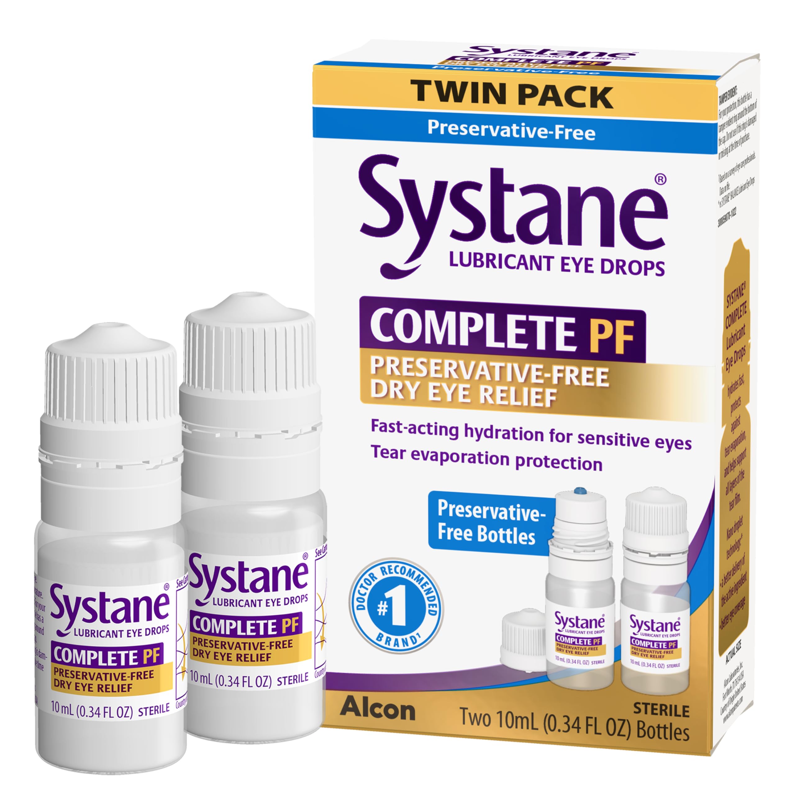SystaneCOMPLETE PF Multi-Dose Preservative Free Dry Eye Drops 20ml(Pack of 2 – 10mL bottles)