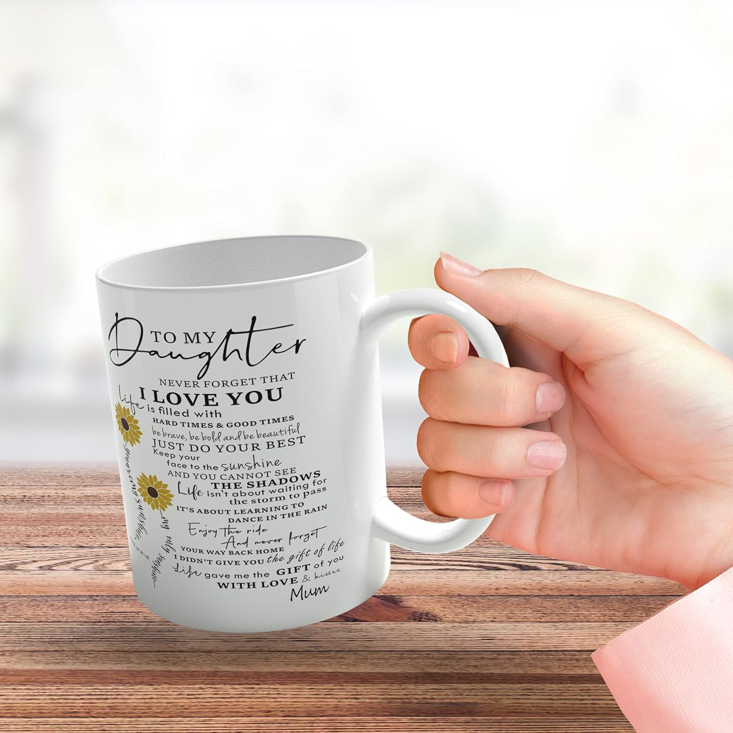 Stuff4 Daughter Gifts from Mum, Mum and Daughter Gifts Mug - 11oz Ceramic Dishwasher Safe Coffee Mugs, Daughter Mugs, Gifts for Daughter, Gifts for Daughters from Mothers, Special Gifts for Daughters