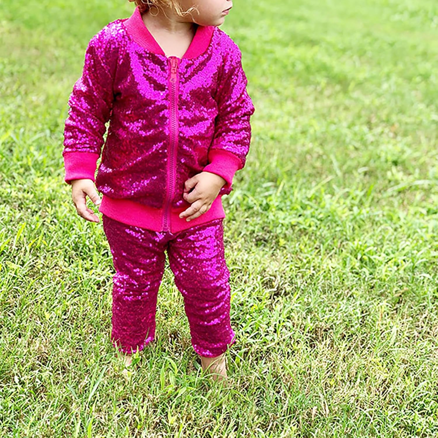 Kids Girls Boys Sequin Jackets Zipper Lightweight Fashion Cool Overcoat for Toddler Birthday Sparkly Clothes