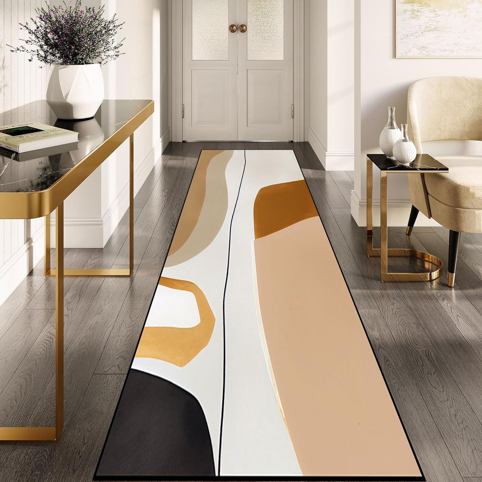 Tapis de cuisine antidérapant et absorbant lavable pour buanderie moderne