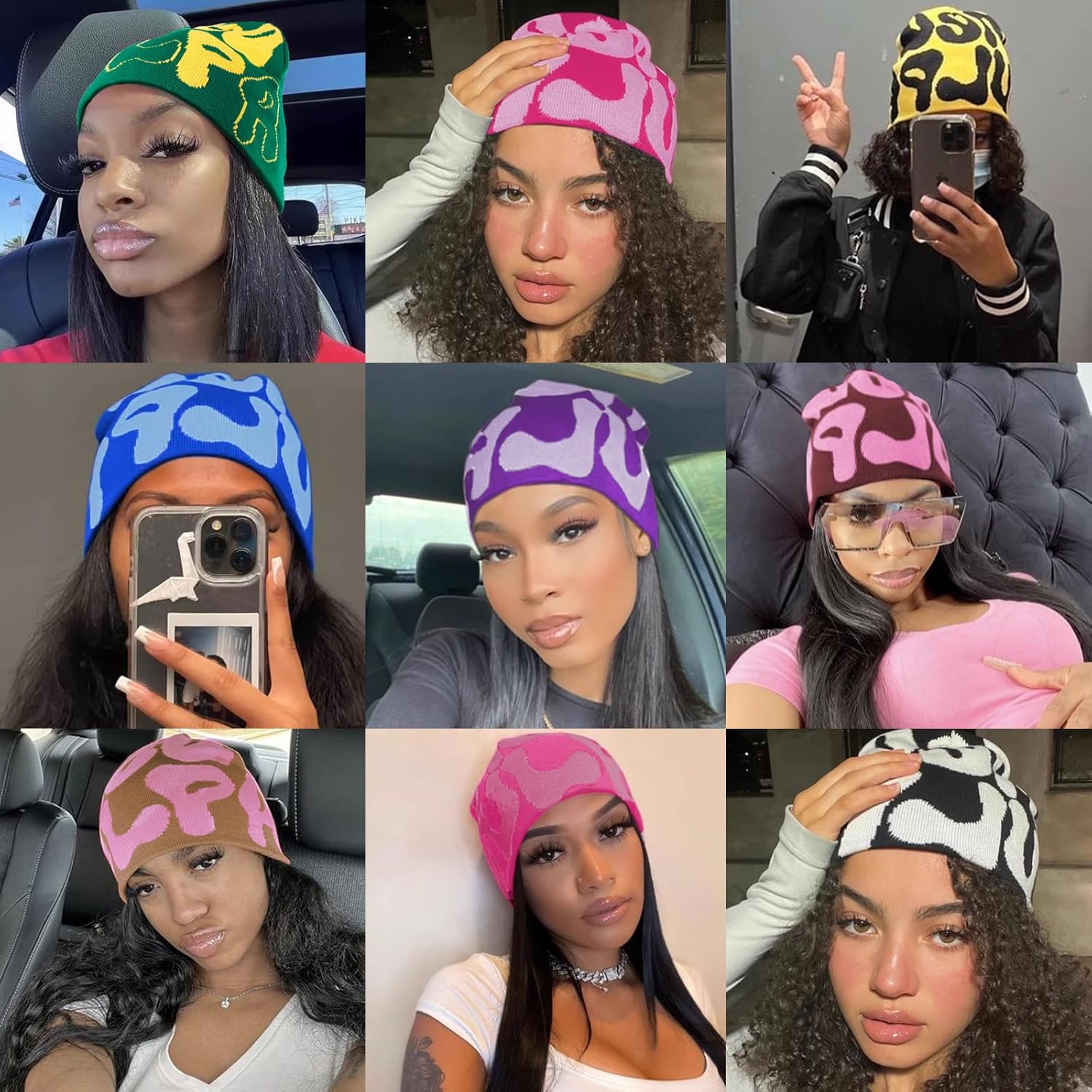 HH HOFNEN Beanie Hat for Women Y2K Knit Skull Cap MEA Culpa Beanie Winter Hat Slouchy Warm Hat Men - Image 5