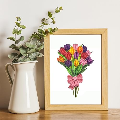 Miniatura 9 de TUMYBee Tarjeta de flores, tarjeta floral de 5 x 7 pulgadas, tarjeta para todas las ocasiones, cumpleaños, San Valentín, mejorarse pronto, gracias,