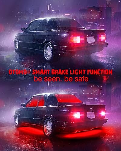 Miniatura 5 de OTOMO 4Pods Offroad - Kit de luces LED RGB de neón bajo brillo bajo la carrocería con aplicación, RF e IR + doble zona, 4 tiras de luces interiores