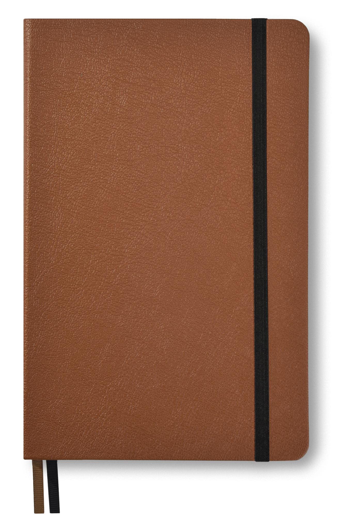 Minimalism Art, Premium Hard Cover Notebook Journal, Classic 5" x 8.3", 122 Numbered Pages, Gusseted Pocket, Ribbon Bookmark, Extra Thick Ink-Proof Paper 120gsm, San Francisco (Dotted, Brown)