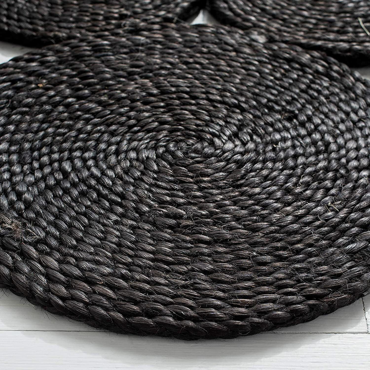Handgefertigte Blumenform reine Jute Bodenfläche Teppich für Wohnzimmer Jute Runde Bodenmatte Teppiche für Wohnzimmer Jute Mitteltisch Teppich (180cm x 180cm)