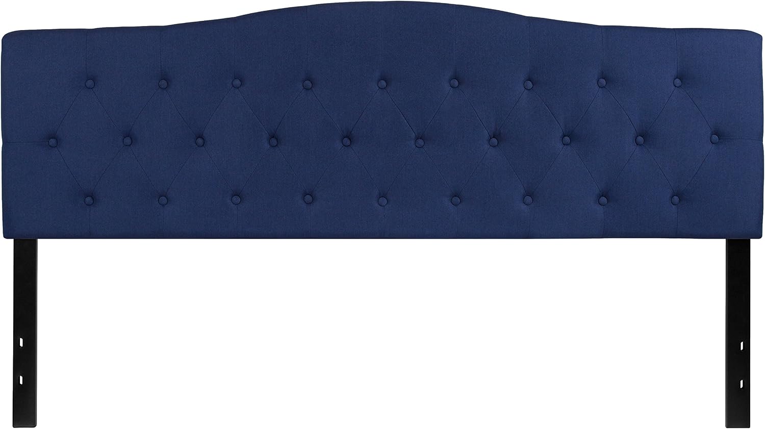BizChair Tufted Upholstered King Size Headboard in Navy Fabric