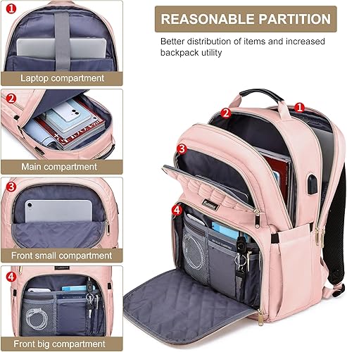 Miniatura 9 de Mochila para mujer, Negro - Tipo 1, 15.6 pulgadas