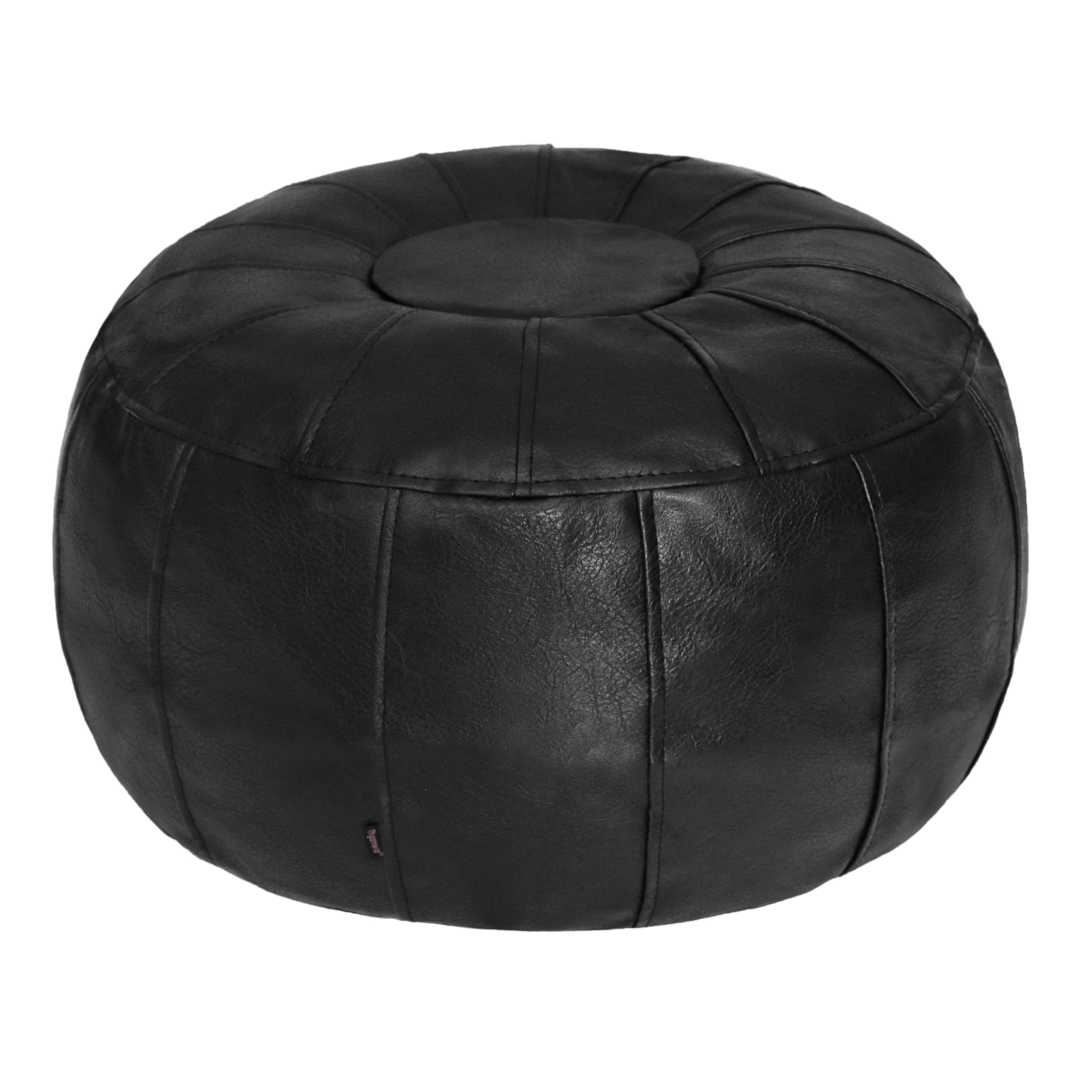 Poufs And Stools - Cotton Knitted Pouffe & Footstool Round Large Chunky Ottoman