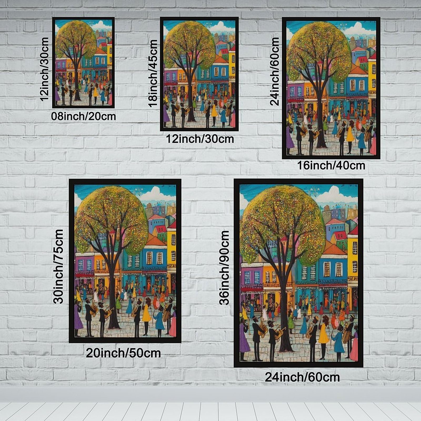LXWNZE Festival del Mardi Gras, poster su tela colorato con scena di festival, decorazione per camera da letto, ufficio, stanza, regalo, 40,6 cm di lunghezza x 61 cm di larghezza