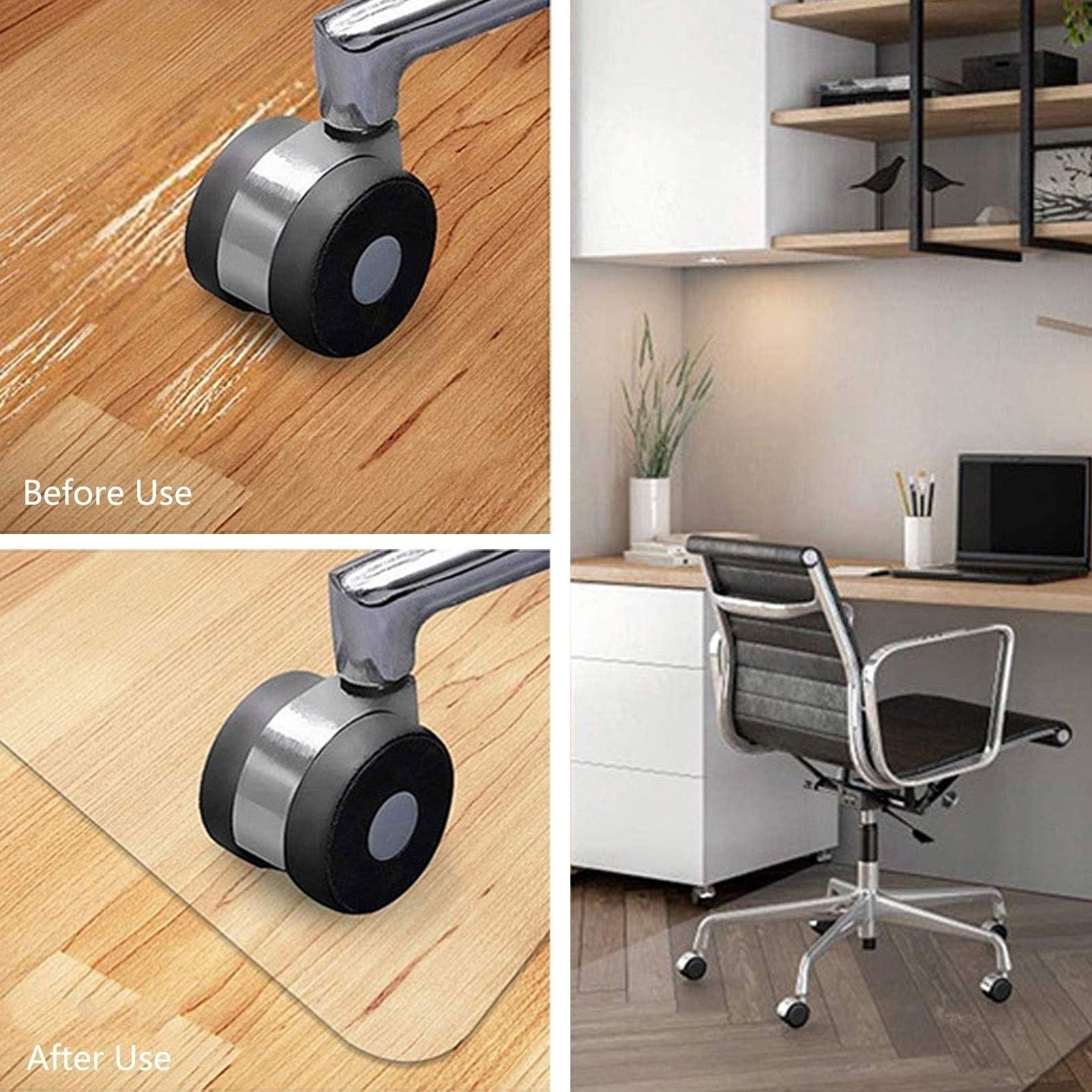 Transparente Bodenschutzmatte 60x90cm - Bürostuhlunterlage Für Hartböden