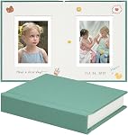 Vienrose Album photo Polaroid avec écriture Space – 2x3 Album de photos pour Instax Mini & Polaroid Go, 26 Livre de voyage de poches de mariage, petit album en lin pour des photos instantanées, Beige