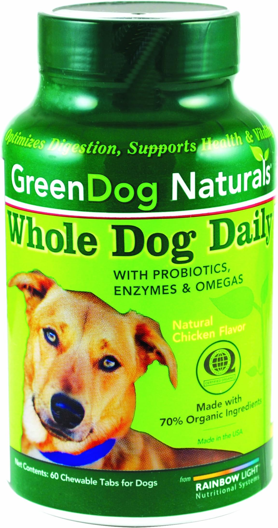 Rainbow Light Green Dog Naturals Whole Dog Daily Chewable - 60 Tablets