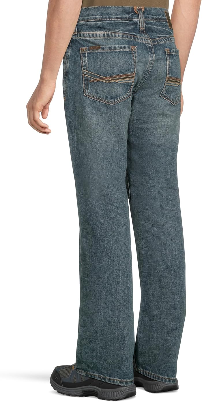 Мужские джинсы Ariat M4 Low Rise Boot Cut in Scoundrel, цвет: Розовый — фото 2