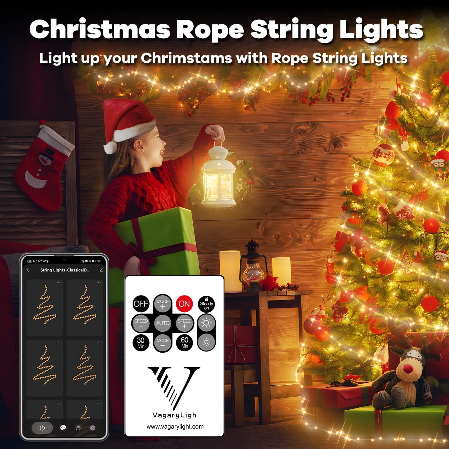 LED Rope Lights Outdoor Waterproof - 80ft Soft White Strip Light Compatible with Alexa and Google, LED Rope Lighting for Deck, Garden, Pool, Patio, Indoor Outdoor Decorations (Warm White)