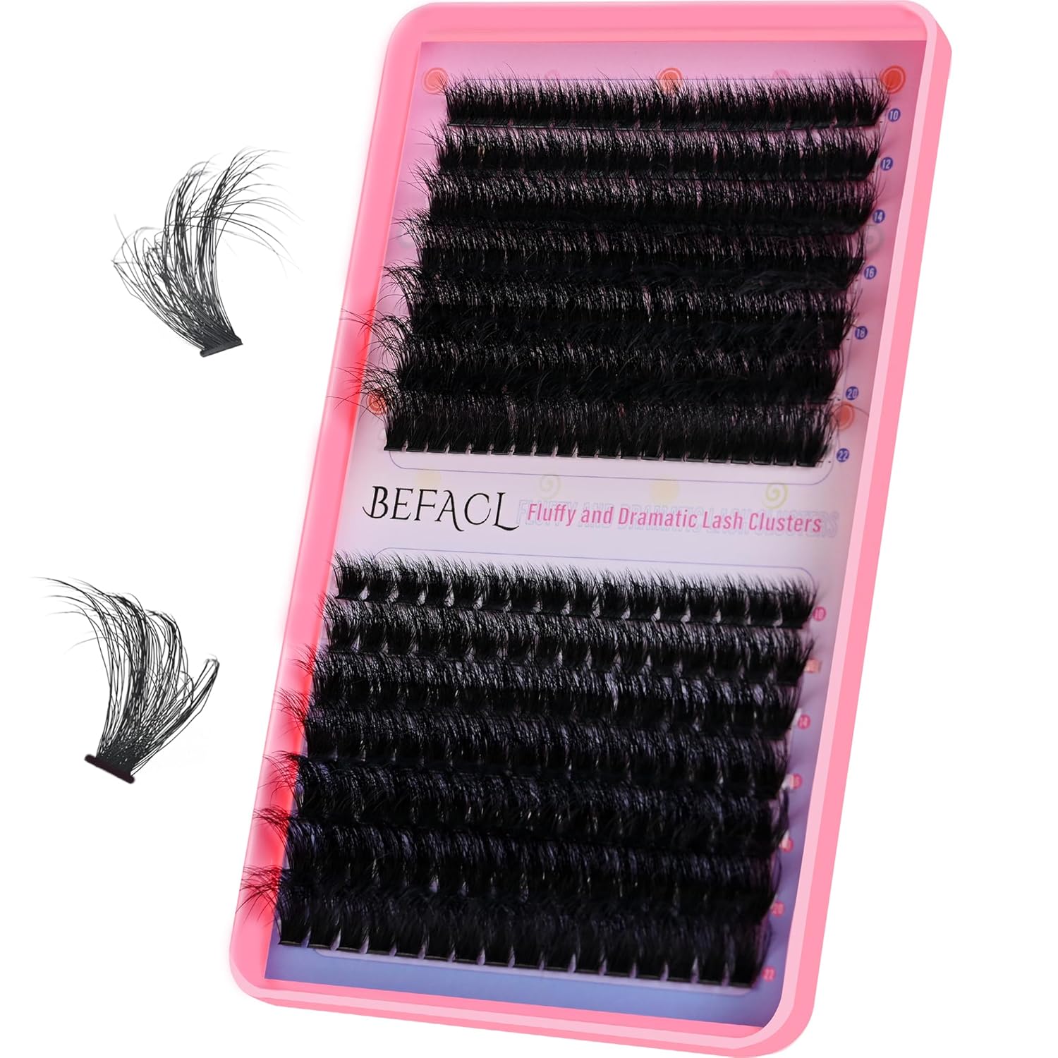 Lash Clusters Fluffy Individual Lashes 80D 120D Thick Eyelash Clusters D Curly Wispy Eyelash Extensions 10-22mm Eyelashes Cluster