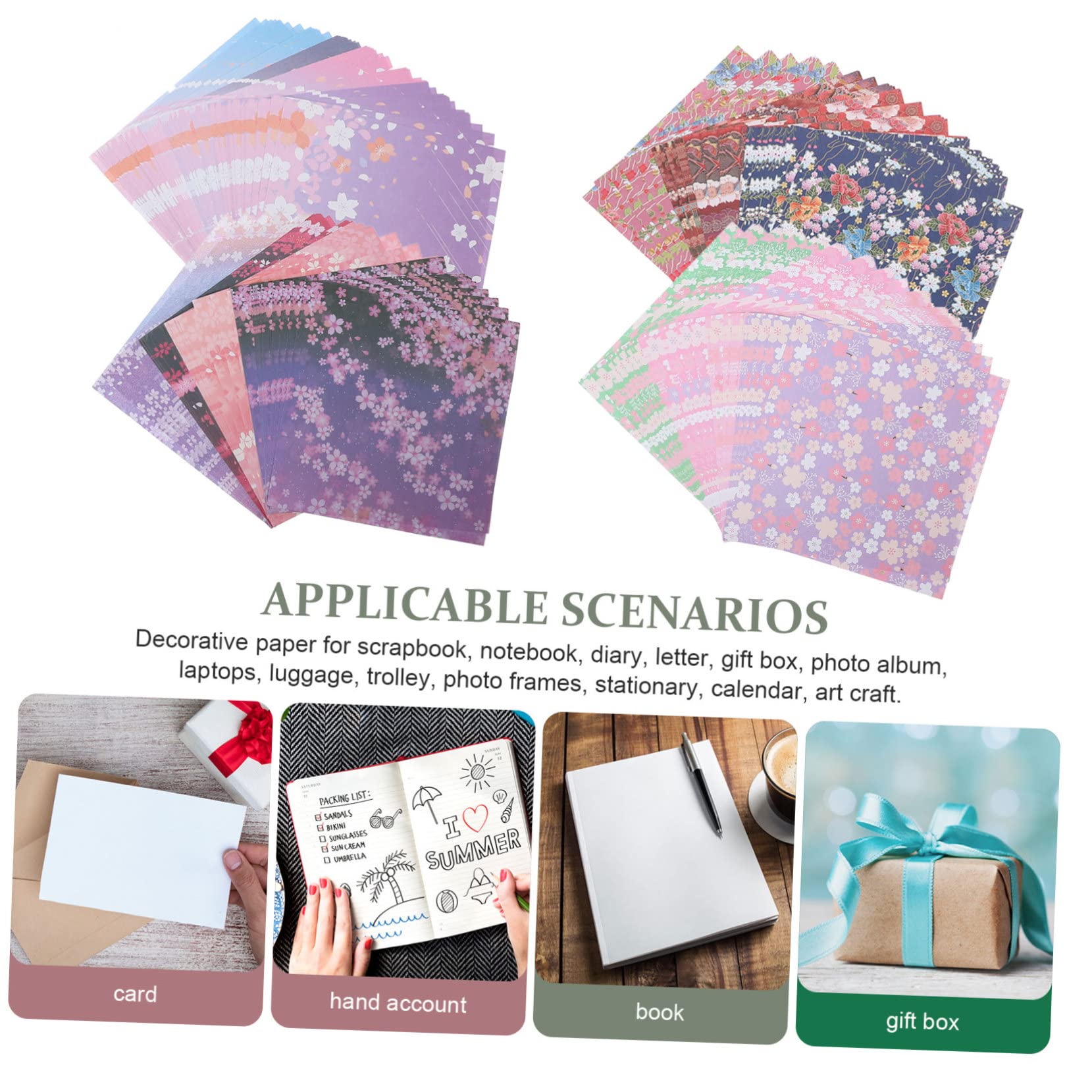 480 Blatt Doppelseitig Gedrucktes Faltpapier Exquisites Robustes Origami-papier
