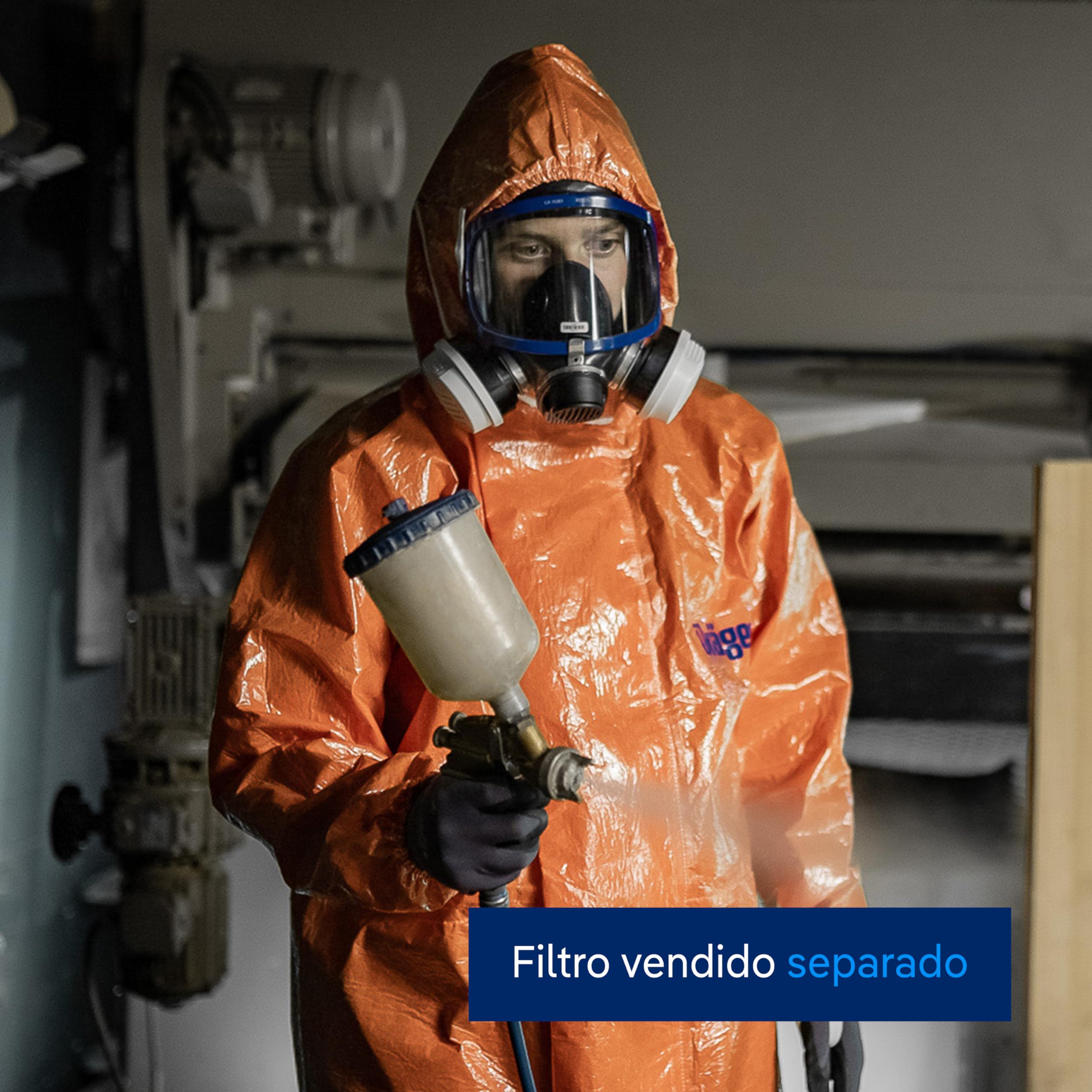Dräger X-plore 5500 Máscara respiratoria completa de calidad con conexión de rosca de doble filtro para aplicaciones personales e industriales