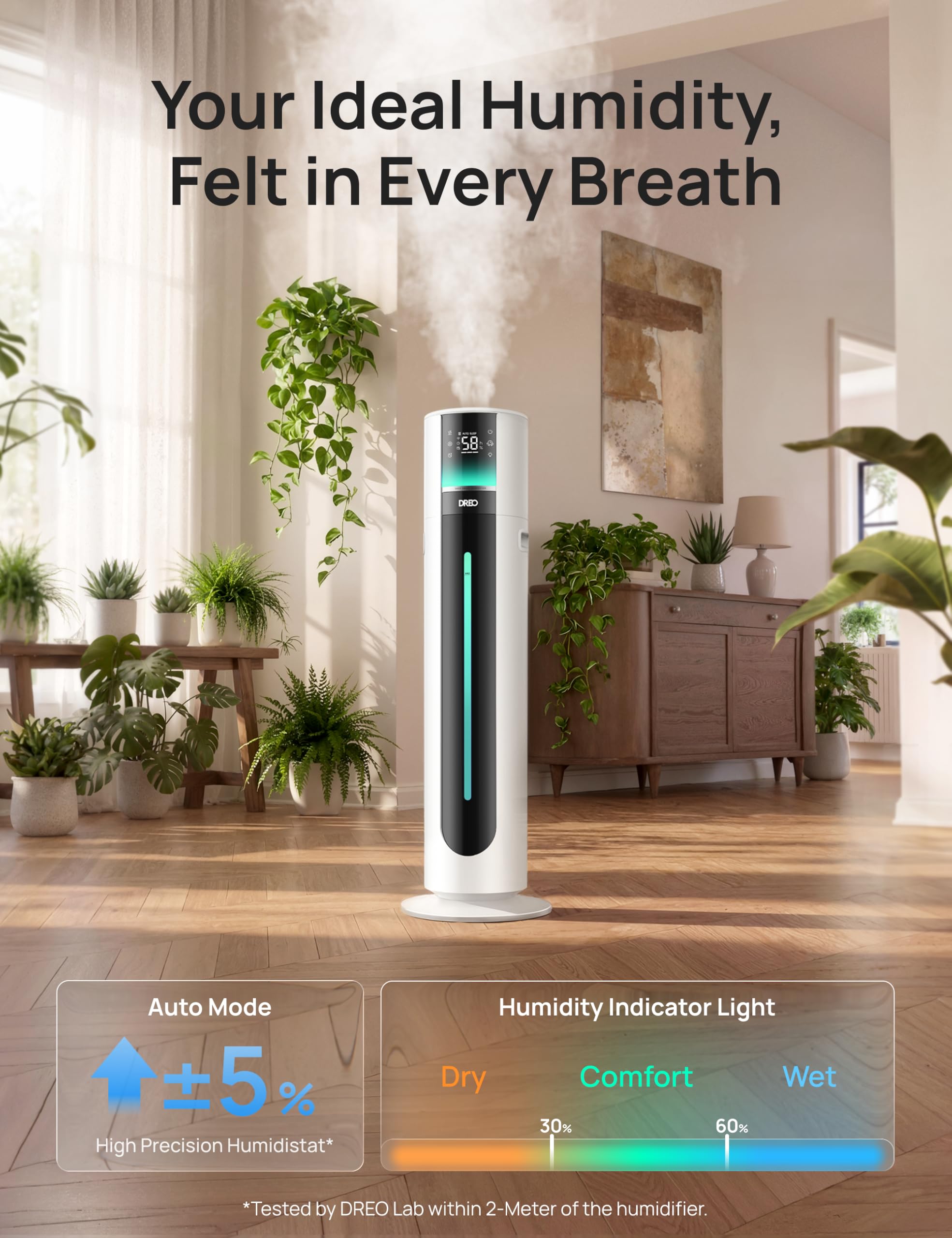 DREO 11L Smart Humidifier - Large Room, 100H Runtime -5 DREO 11L Smart Humidifier - Large Room, 100H Runtime -5