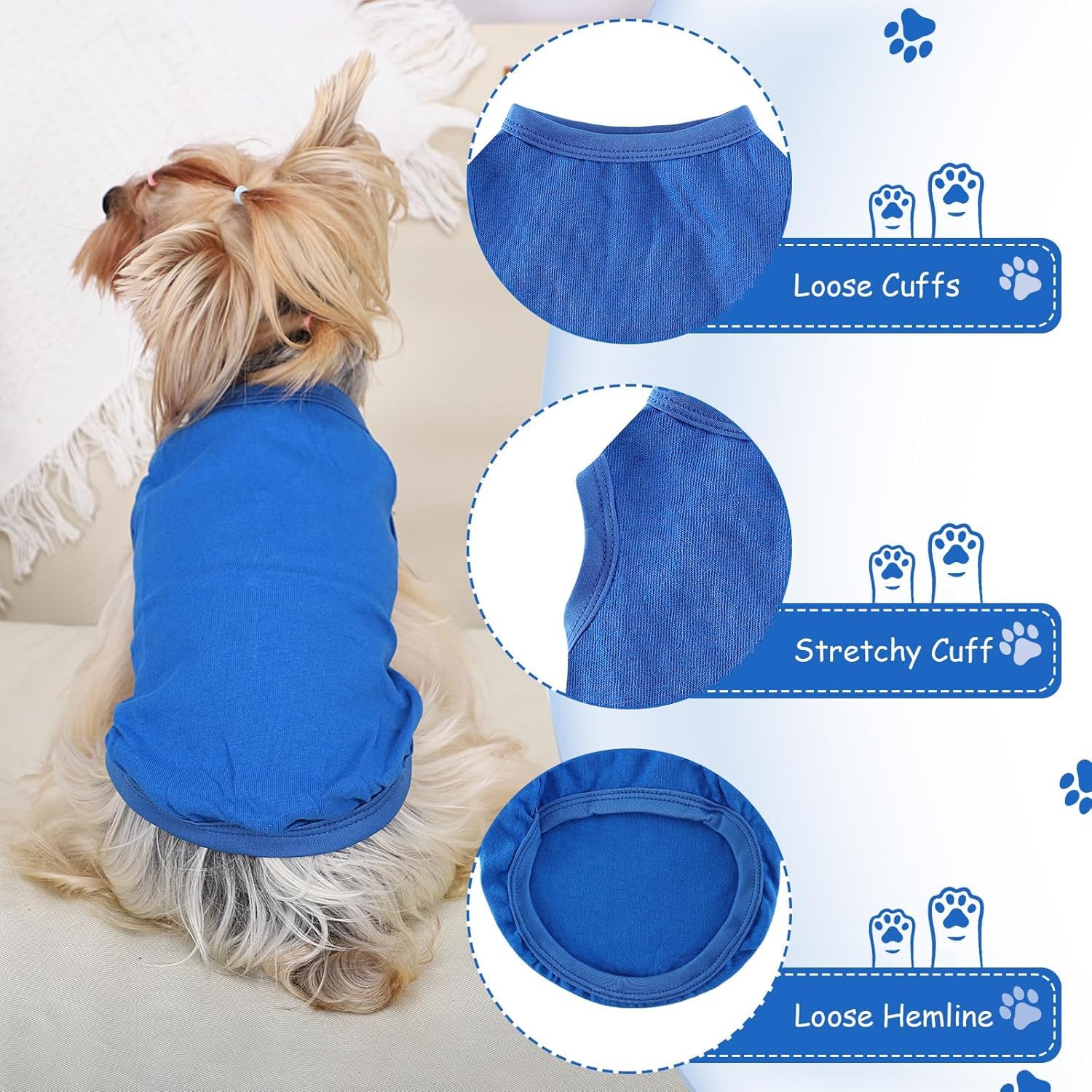 Gilet Rafraîchissant pour Chien,Gilet de Refroidissement pour Chien, Gilets pour Chiens Frais Et Confortable pour L'Été, Adapté Aux Chiens de Petite Et Moyenne Taille/Bleu M