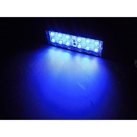 Amazon 超流星 ダウンライト 12v 24v車共用 ブルー青 ウィンカー サイドマーカー 車 バイク