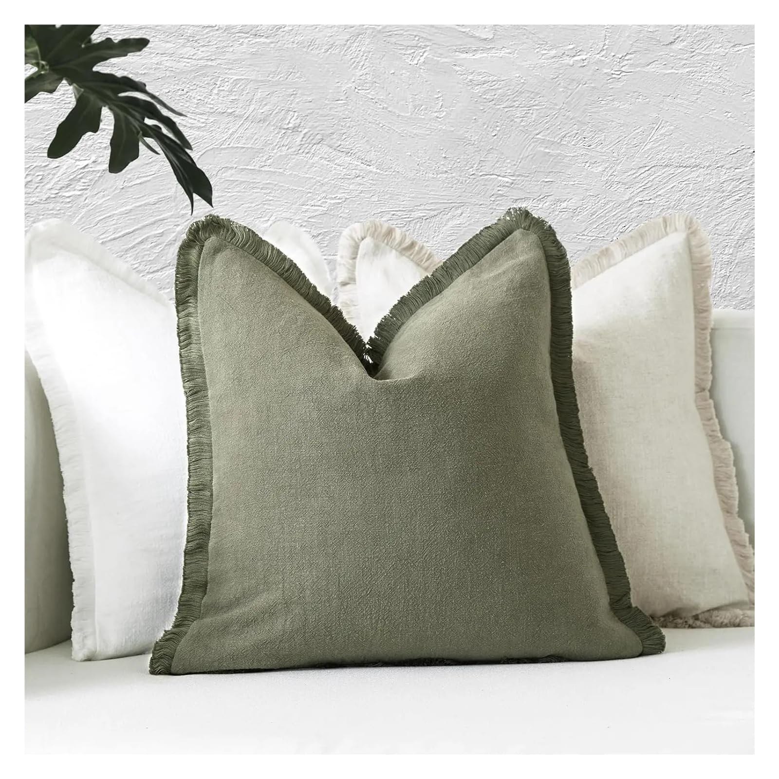 Funda de almohada de estilo nórdico retro de 45 x 45 cm, funda de cojín negra para sala de estar, decoración del hogar, elegante funda de almohada cuadrada decorativa (1 unidad)