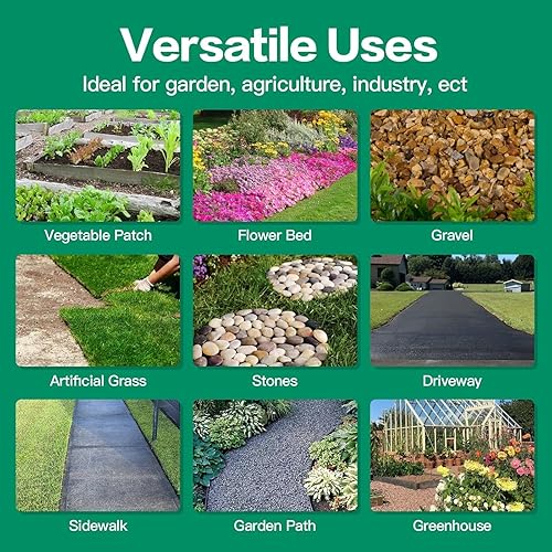 Miniatura 7 de Tela de barrera de malezas de 6 pies x 300 pies, tela de alta calidad tejida resistente para el suelo de jardín, tela de control de bloques de malas