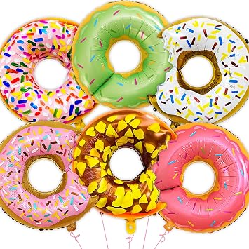 Donut Balloons Doughnut Foil Balloons for Birthday Baby Shower Decor