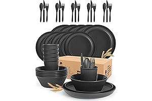 42-Piece Camper Dishes: OAMCEG's Unbreakable Outdoor Essentials