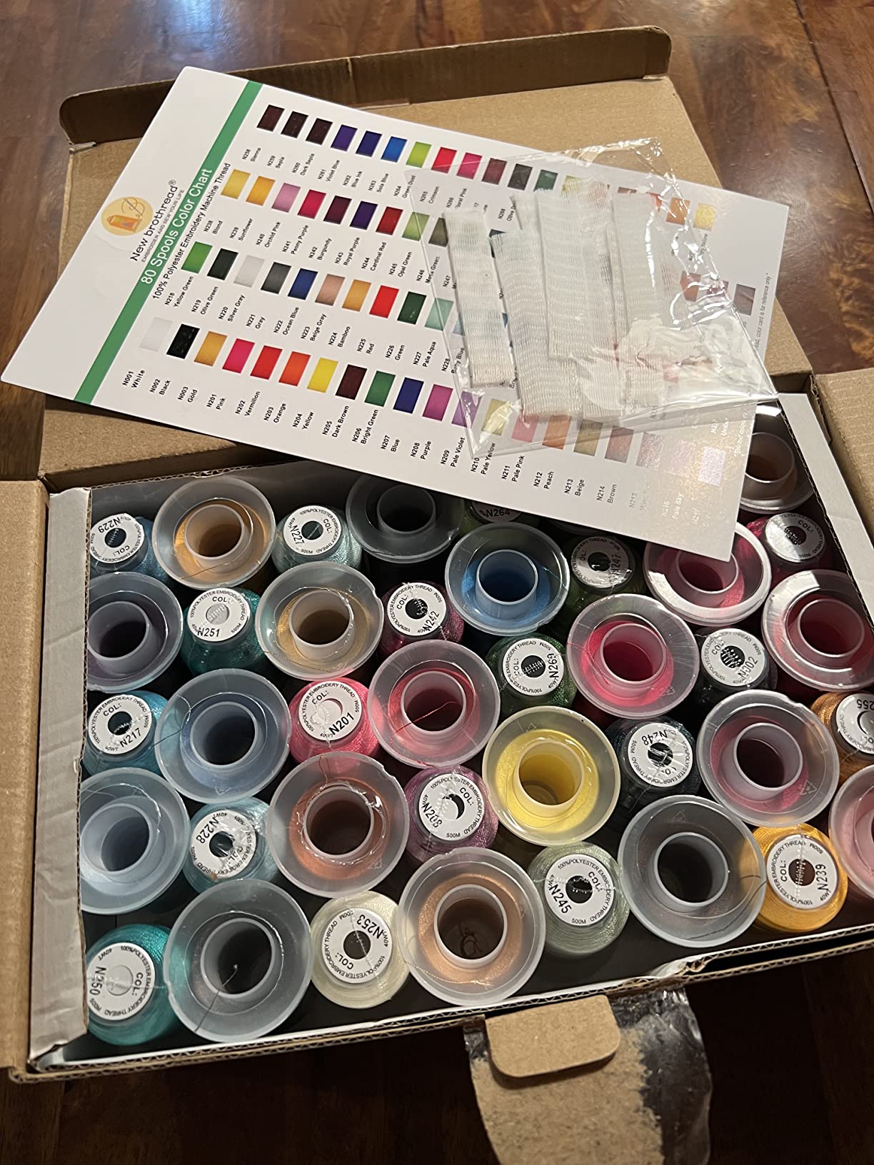 $9/mo - Finance 80 Spools Polyester Embroidery Machine Thread 500M ...