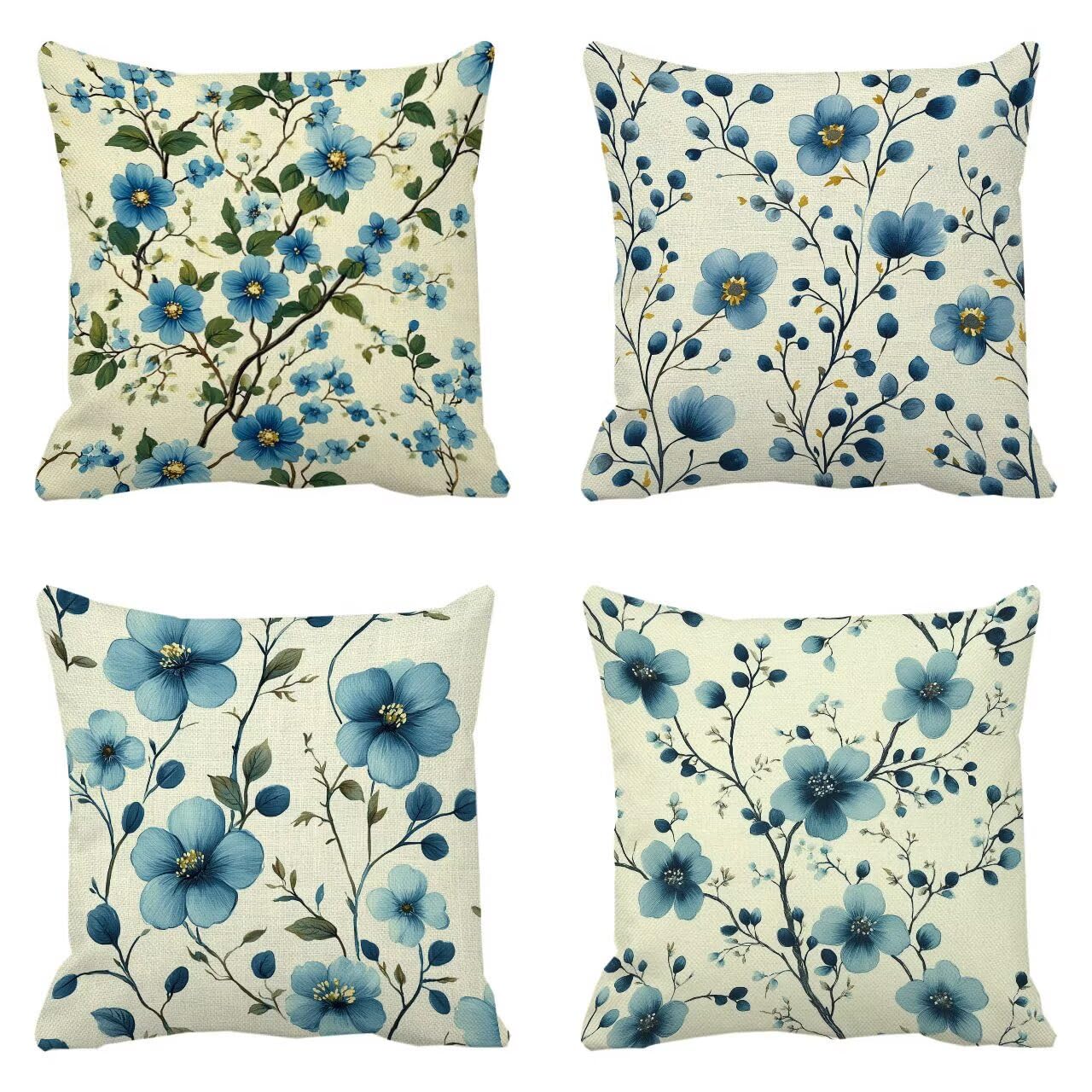 Coussin canapé fleurs pastorale pour décorer le salon et la terrasse de maison