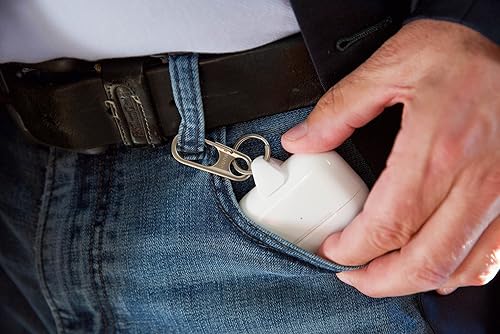 Miniatura 7 de Jura Ancla para Apple AirPods, AirPods 3 y AirPods Pro 1 y 2 - Mosquetón de titanio Negro + titanio,Negro + Negro,negro + rosa dorado,Gris +