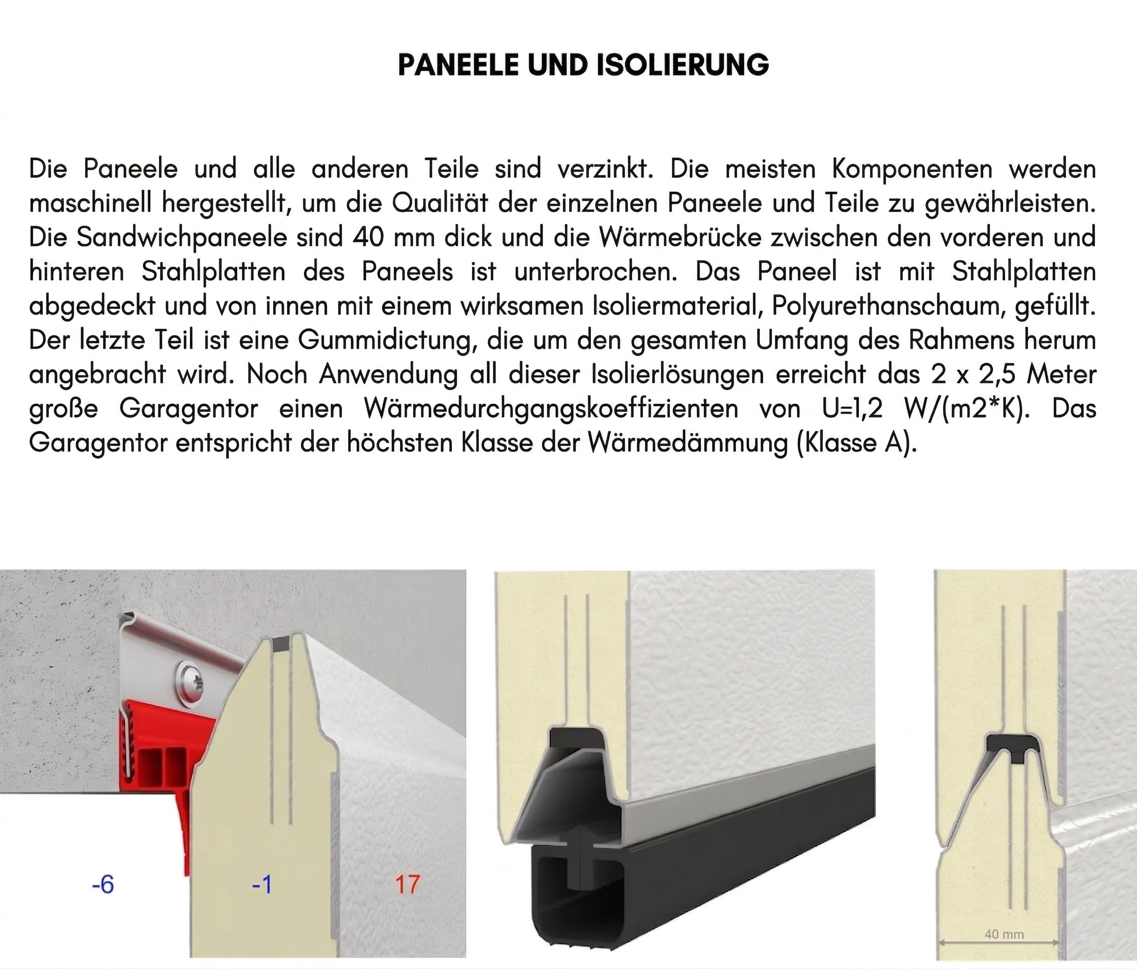 DoorHan Sektional Garagentor 2750 x 2280 RAL 7016 Anthrazitgrau Selbstmontage