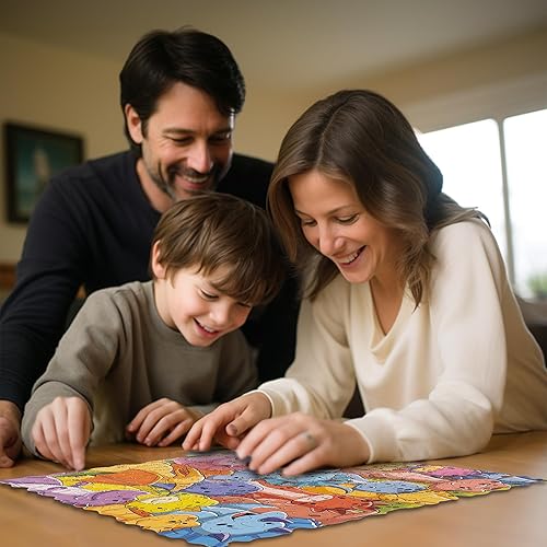 Miniatura 6 de Rompecabezas de dinosaurios  Paquete de 2 rompecabezas para niños, 12 x 12 pulgadas, 90 + 90 piezas  Rompecabezas único y atractivo sin bordes