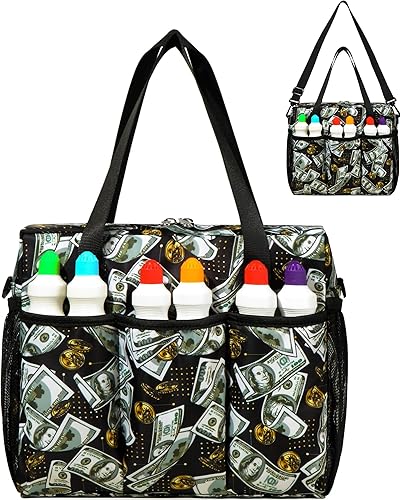 Bolsa de bingo con impresión de billetes de 100 dólares con patrón de dólar estadounidense, bingo de la suerte, accesorios de bingo de buena suerte,