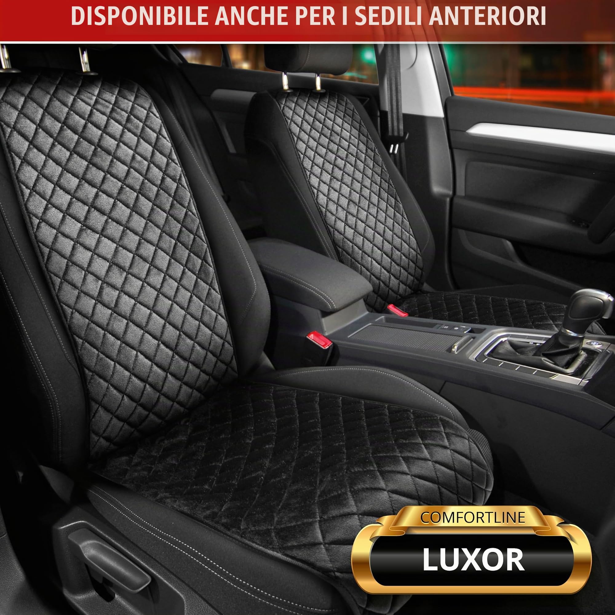Walser Car Seat Cover Luxor, coprisedile universale per sedili posteriori, protezione per sedili posteriori incl. rivestimento antiscivolo