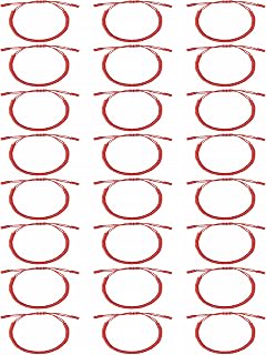 24 Pieces Red Braided Bracelets Adjustable Red Cord Bracelet Knotted Kabbalah Protection Amulet Bracelets Handmade Friendship Bracelets for Women Men Teens Success Prosperity Good Luck, 10 inches, red thread, red thread