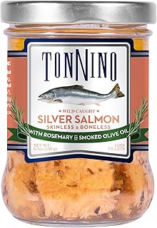 Tonnino Salmon Silver Fish – Rosemary in Smoked olive oil – Pack of 6 – ...