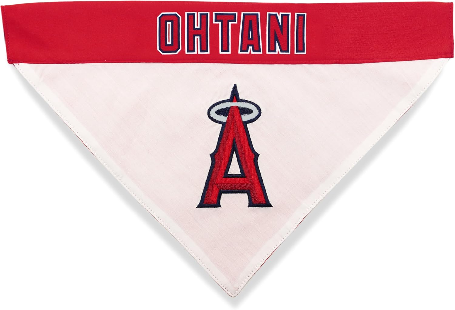 MLBPA Reversible Dog Bandana - SHOHEI OHTANI #17 Pet Bandana - MLB Los Angeles Angels Home & Away Bandanna, Large/X-Large