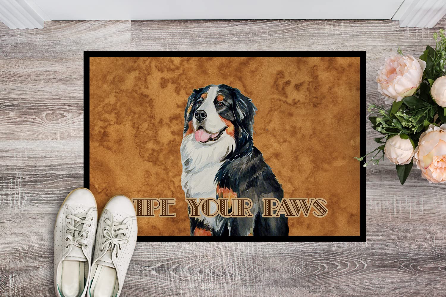 Caroline da Interni o Esterni Treasures Bernese Mountain Dog Wipe Your Paws Mat, Multicolor, 24"x36"