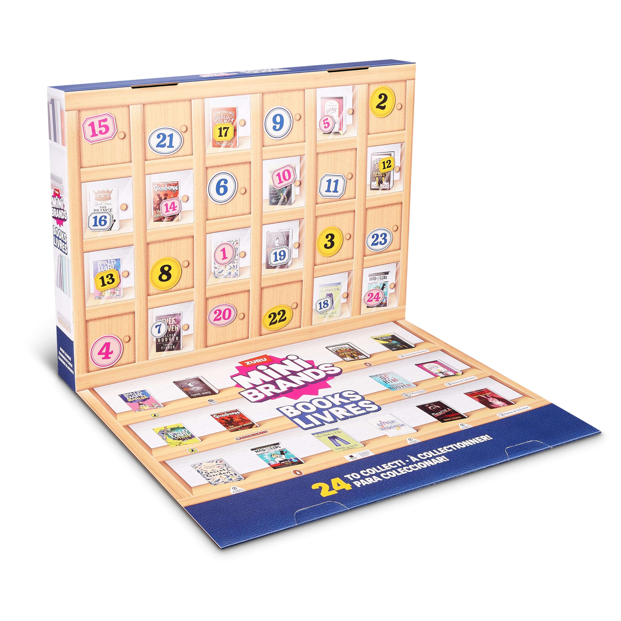 Mini Libros de Marcas Calendario de Adviento de ZURU, Juguetes de Temporada Coleccionables para Niñas, Niños y Coleccionistas