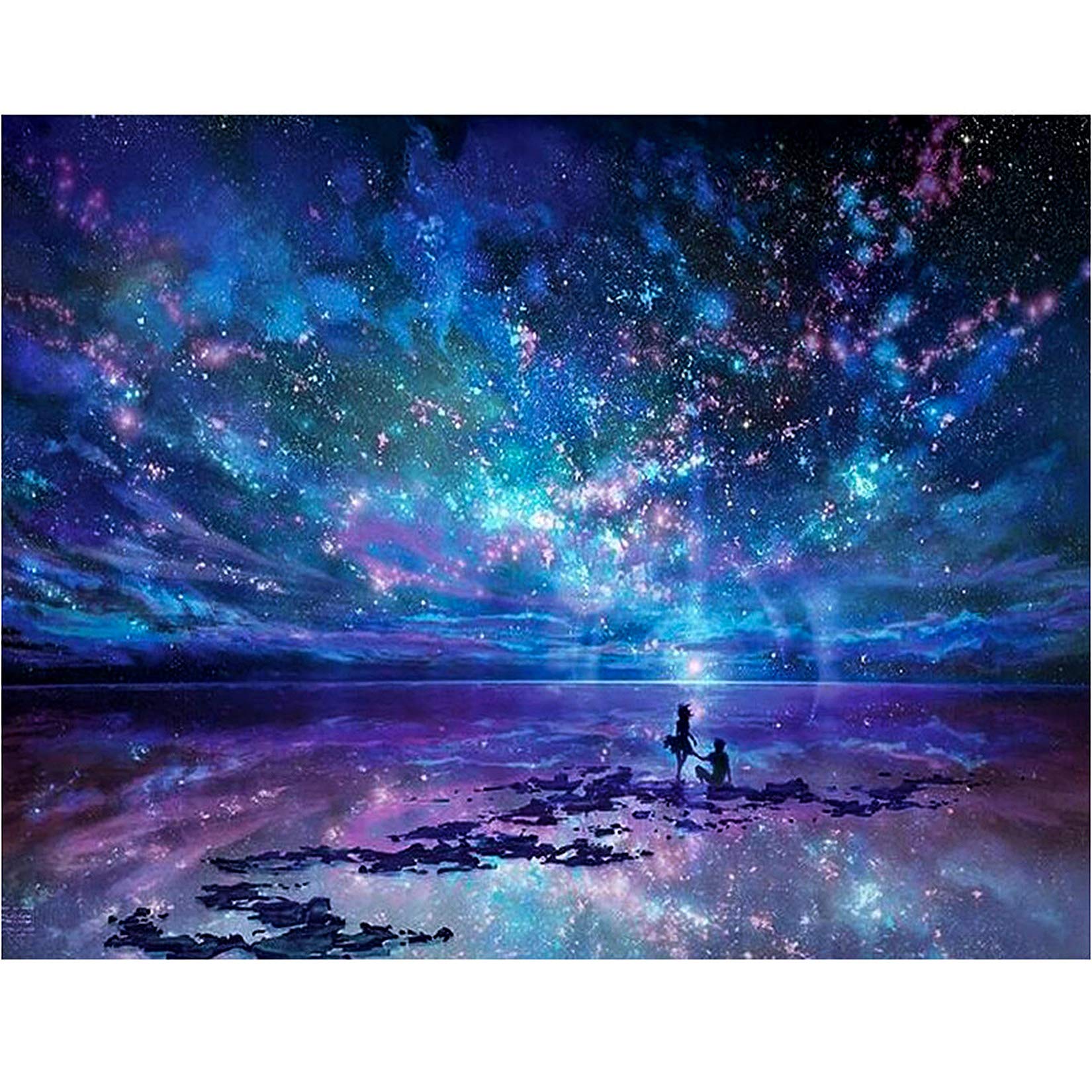 DIY 5D Diamond Paint Full Kits, Crystal Embroidery Diamond Art Painting Kits for The Starry Sky, Adults Children Cross Stitch Crafts Gifts Family Wall Decoration (40 * 50 cm)